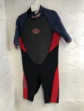 Bare Wetsuit Shorty Spring 2.2mm Velocity Hydro Stretch - Size Large Black Blue