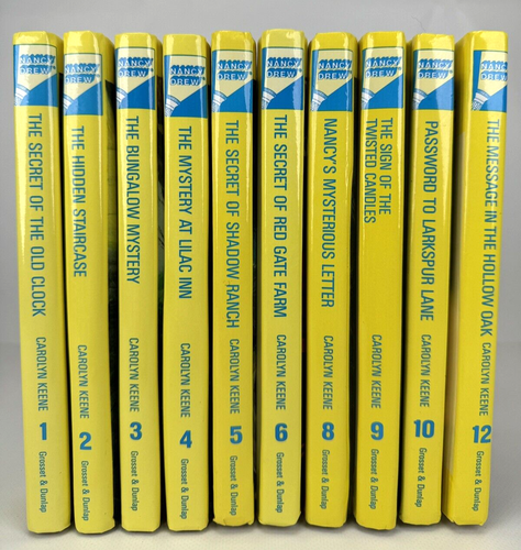 Nancy Drew Books 1 - 12 Lot of 10 Flashlight Series Hardcover MISSING 7 and 11 - Picture 2 of 20