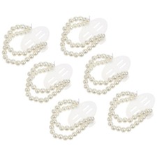 6Pcs flower hand corsage Wedding Elastic Corsage Bracelet d