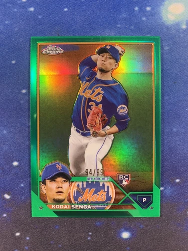 2023 Topps Chrome #217 Kodai Senga Green Refractor /99 Rookie RC