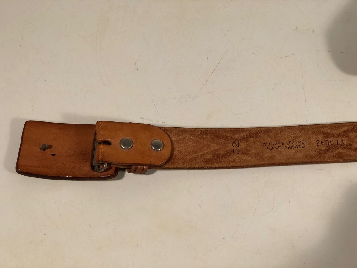 Vintage Chambers Mens 32 Leather Western Thunderbird SW  display picture 1