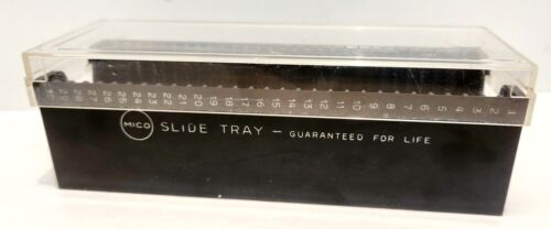 Vintage TDC Mico Slide Tray for 2x2 Slides - Clear Cover - Holds 30 Slides - USA - Picture 8 of 8