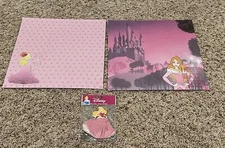 Disney Aurora Scrapbook Bundle - Dimensional Sticker And Papers