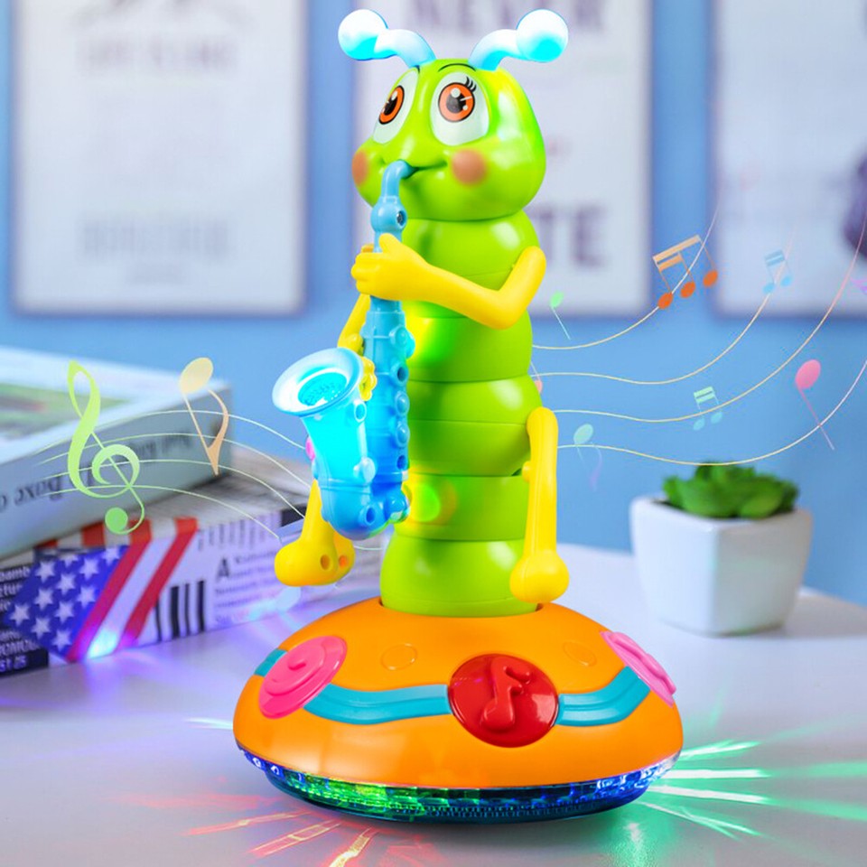 Kids Dancing Saxophone Caterpillar Music Light Birthday Gifts for Boys