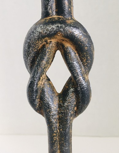 Metal Rustic Knotted Candle Holder Black 15.25" - Picture 2 of 8