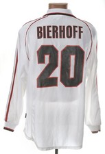 CAMISETA DE FUTBOL AC MILAN ITALY 1998 2000 VISITANTE TALLA XL ADULTO LARGA BIERHOFF #20