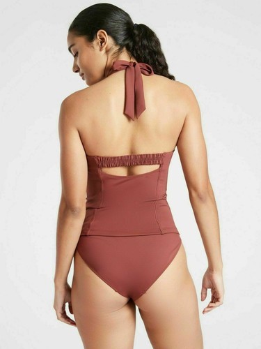 NWT ATHLETA Sculpted Halter SWIM Tankini Top- 34 B/C Oceanic Teal - Picture 2 of 2