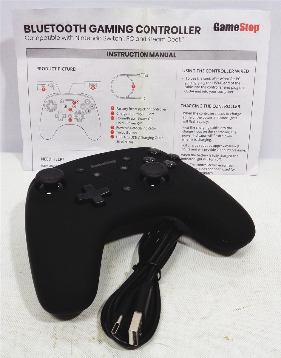 Gamestop Bluetooth Game Controller for Nintendo Switch PC & Steam 