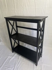 Lavish Home 3-Tier Space Saving Shoe Rack/ Book Shelf - Black