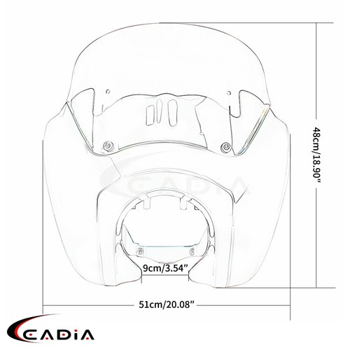 For Harley Softail Street Bob FXBB FXBBS FXST 2018-2024 Front Fairing Windshield - Picture 8 of 9