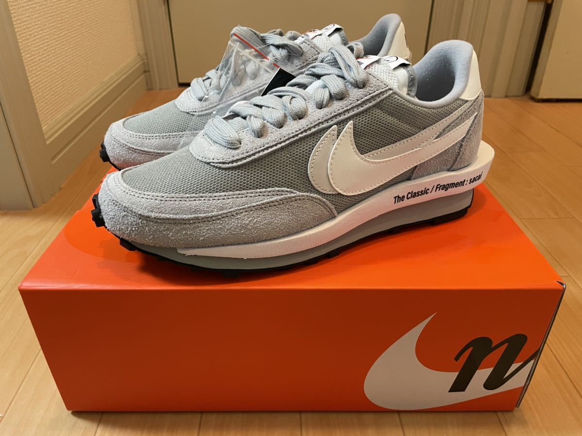 27cm NIKE LDWAFFLE SF FRAGMENT SACAI LD WAFFLE LIGHT SMOKE GREY