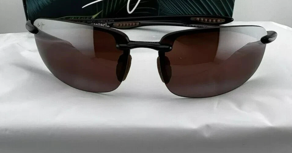 Gafas de sol envolventes MAUI JIM Sport MJ 407-02 negras con lentes marrones 64/15 130 unisex nuevas Foto 2 de 3