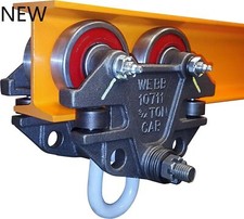 Beam Trolley With Side Guide Rollers. Heavy Duty 3/4 Ton 1,500 Pounds Capacity..
