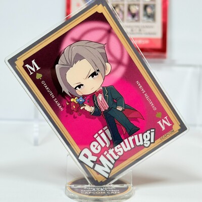 Miles Edgeworth Ace Attorney x Capcom Cafe Magician clear card figure!