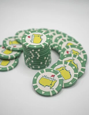 (5 PACK) 2024 Masters Augusta National Poker Chip Ball Markers - Rare Golf Items