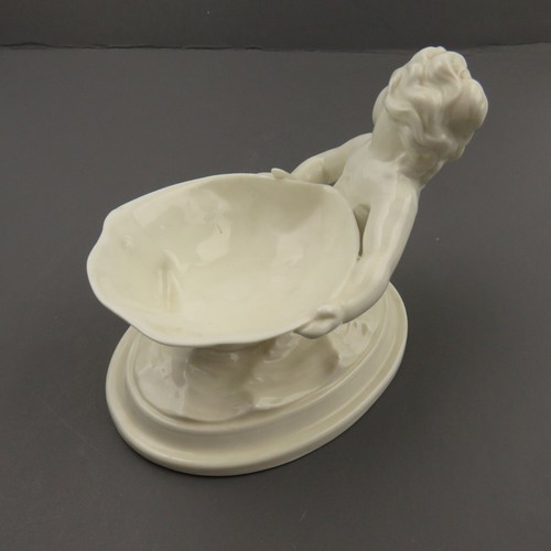 Vintage Royal Worcester Cherub Salt Dish Blanc De Chine White Porcelain England - Picture 4 of 10