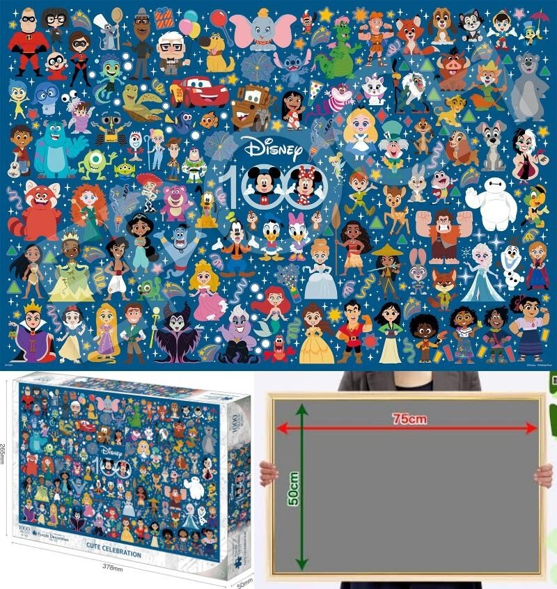 1000 piece jigsaw puzzle 100th anniversary Disney CUTE