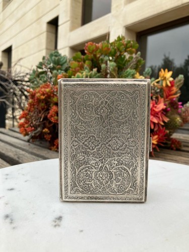 Antique Museum solid silver 84 Cigarette case box handmade needle Engraving - Picture 15 of 17