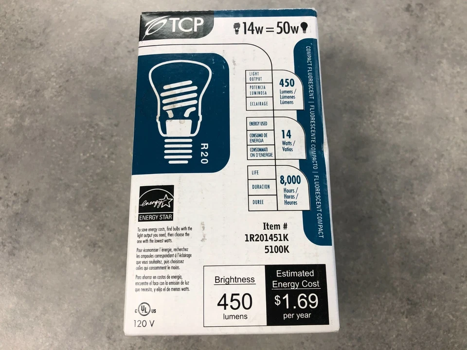 TCP 1R201451K 14W 120V 5100K Compact Fluorescent Lamp - Image 4 of 4