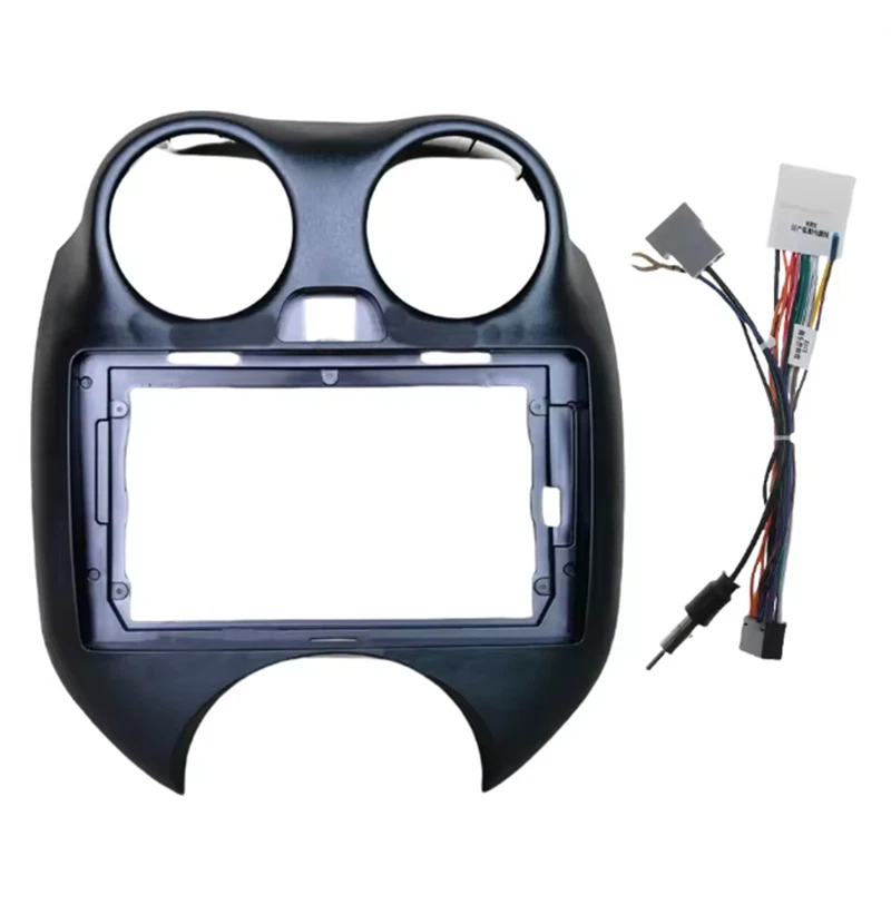 Kit de panel de montaje de tablero de 9 pulgadas Fascia Android para Nissan March Micra Foto 2 de 3