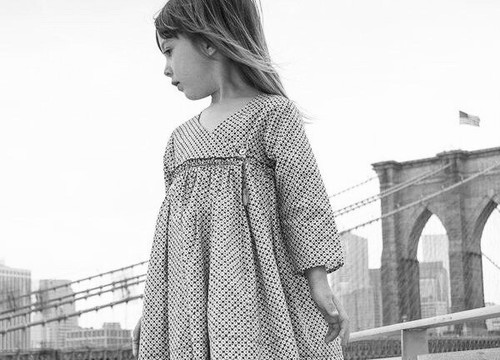 New Dagmar Daley Dress Dot Geometric Print Cotton Wrap 7/8 Year Doen Mabo