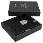 Exentri RFID BLACK STRUCTURE Wallet & Cards Holder Genuine Leather Design Norway