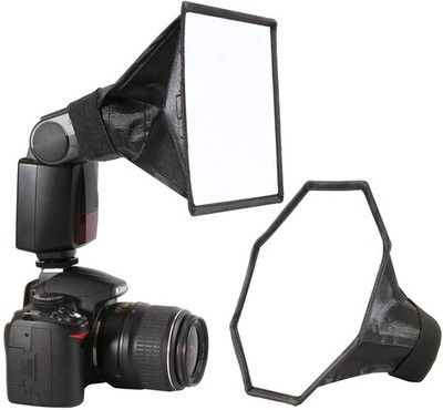 Flash Diffuser Light Softbox, [2 Pack] Speedlight Softbox Collapsible with St...
