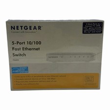 Netgear FS605 5-Port Ethernet Switch 10/100 Mbps In White - BRAND NEW   