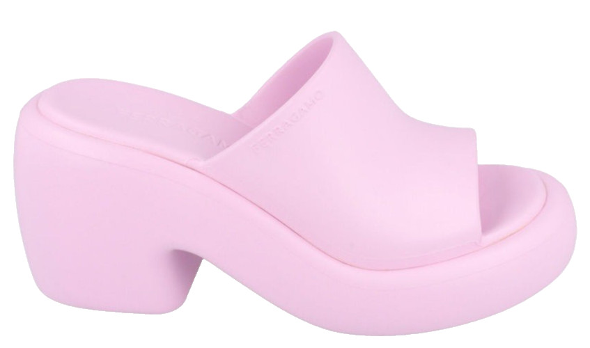 $495 Sandalias Salvatore Ferragamo Deva Plataforma de Goma (9 EE. UU.) Nuevas con Caja