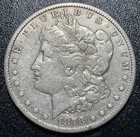 1878 CC Morgan Silver Dollar $1 Choice VF Details Cleaned Carson City