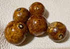 Bennington Brown Clay Marbles set of 5 Antique 19th Century Pottery Clay Germany — photo 3