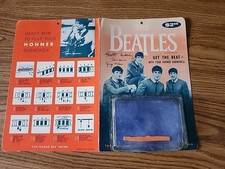 The Beatles Hohner Harmonica 1964 original backing card USA memorabilia vg cond
