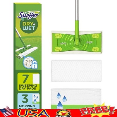 2in1 Floor Cleaner Set Sweeper Dry Wet Mop Cleaning Tool Multi Surface Cleaner