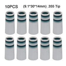 10pcs White Green Gradient .355 Golf Ferrules For Wedge Shaft Club (9.1*30*14mm)