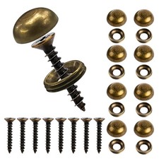 8Pcs Brass Decorative Screws with Caps, Self Tapping Screws for Cabinet Doors, 