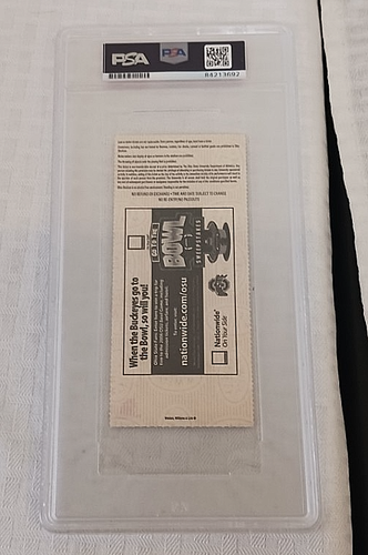 ARCHIE GRIFFIN Autographed Signed PSA Slabbed Ticket Stub Ohio State Buckeyes - Picture 2 of 2