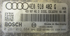 Plug & Play Bosch Engine ECU, Audi A8, 0281013684, 4E0910402G, 4E0907401D