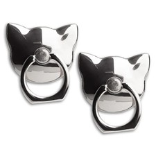  2 Packs Cat Glossy Cell Phone Ring Holder Stand, 360 Degree Rotation Finger...