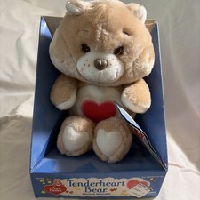 Vintage Care Bears Tender Heart Bear 13" Plush With Original Box Kenner 1984