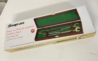 Snap-on Tools Wrench Inspired Stainless Steel Carving Set, Snap-on # SSX2816