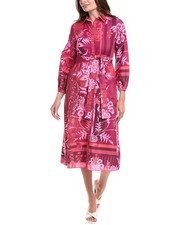 Garrie B Balloon Sleeve Shirtdress Women's Pink Xs