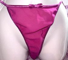 VTG VICTORIA S SECRET SZ M Sheer Wet Panty Bikini Sissy Pink