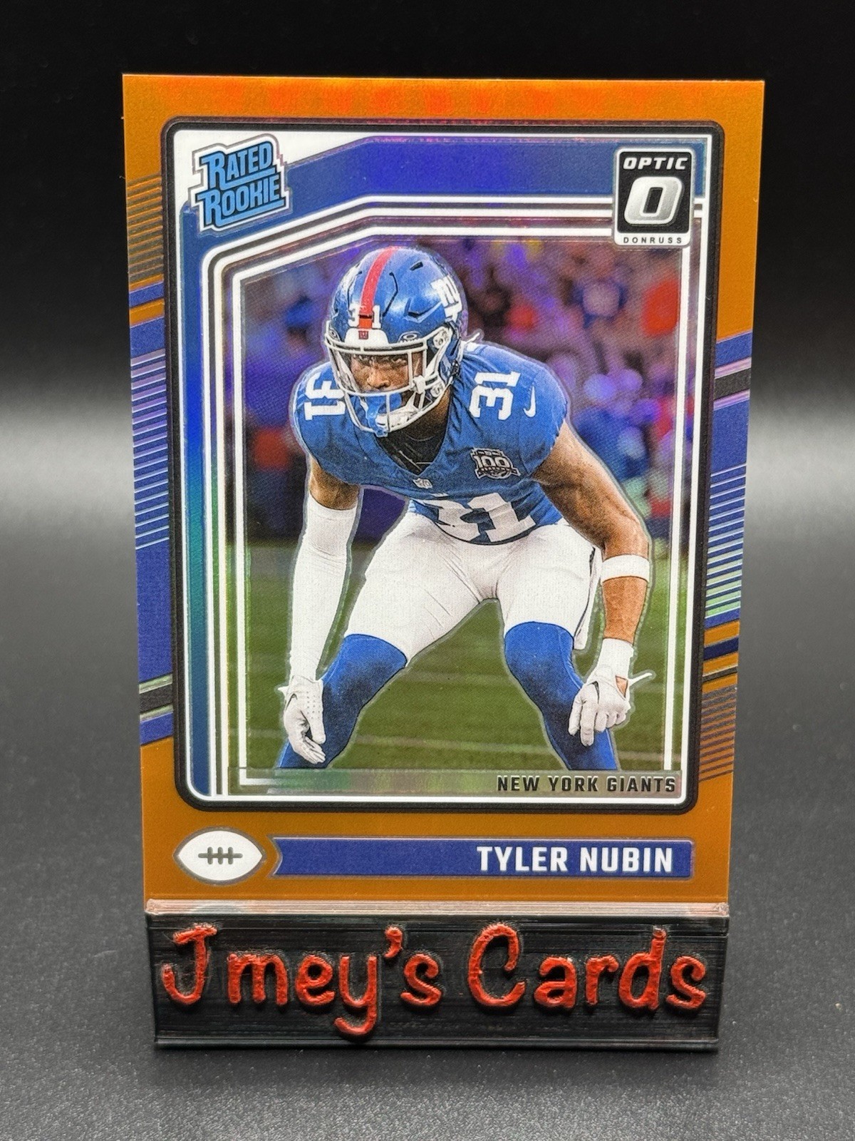 2024 Tyler Nubin Donruss Optic Orange Rated Rookie Prizm /249 #296 NFL NY Giants