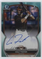 2023 Bowman Draft Chrome Prospect Aqua Lava Refractor /199 Cole Foster Auto 0o3x