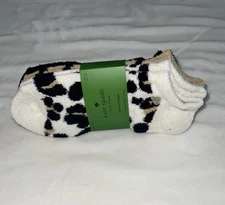 Kate Spade Fuzzy Leopard Low Cut Socks 3-Pair Set – Women’s OS – New