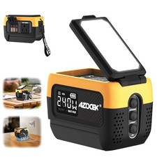 240W Power Inverter Pure Sine Wave Compatible with Dewalt 20V Battery Yellow