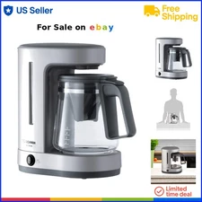 Drip Coffee Maker Silver 5-Cup Compact BPA Keep-Warm Washable