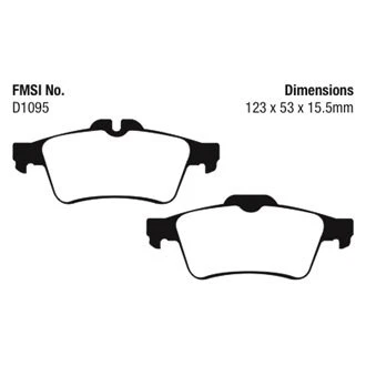 For Ford Focus 2011-2018 EBC DP41749R Yellowstuff Rear Brake Pads Foto 2 de 3