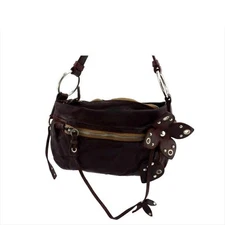 Authentic miu miu y2k archive shoulder bag leather brown vintage  flower 2512TK