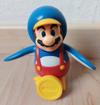 Super Mario Penguin Mario 10cm Figur Münze Jakks Nintendo World of Nintendo